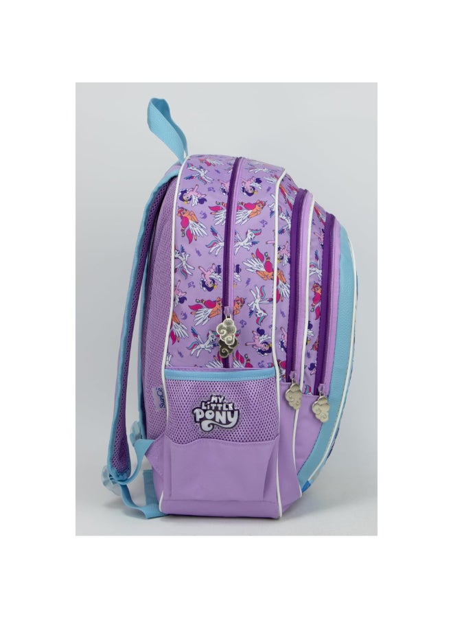 SunCe My Little Pony 3-Compartment Zipper Closure School Backpack Multicolour 16 x 11.81 x 8.26 Inch SUNS-7317MLO - Image 3