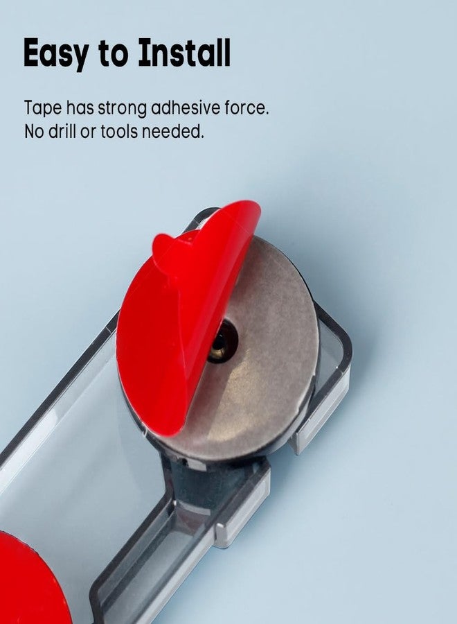 EUDEMON 2 Pack Childproof Refrigerator Lock, Baby Safety French Fridge Door Lock, Freezer Lock, Invisible Cabinet Cupboard Lock for Toddlers, Easy to Install, no Tools Need or Drill (Clear-Black) - Image 4