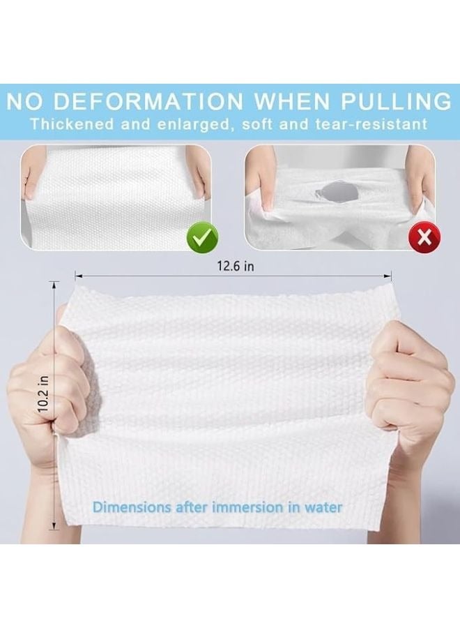 14 قطعة من المناشف القطنية المضغوطة للاستخدام مرة واحدة - عبوة سفر محمولة وسميكة للاستخدام في الوجه والحمام والفنادق - Image 5