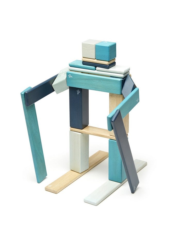 Tegu مجموعة كتل خشبية مغناطيسية تegu مكونة من 24 قطعة، زرقاء، من 1-99 سنة - Image 4