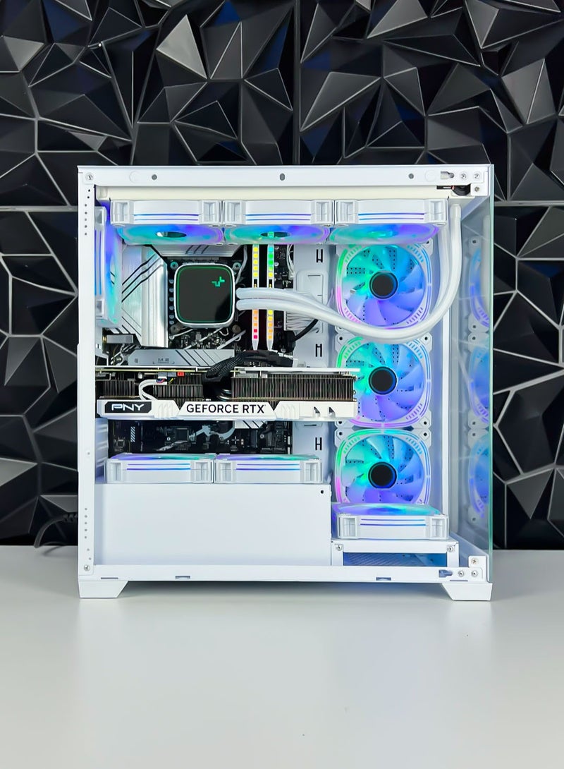 Game Sekret HiFly Magna Gaming PC - Intel Core i7-14700KF Processor | NVIDIA RTX 4080 16GB GPU | 32GB DDR5 RAM | 2TB M.2 NVMe SSD + 4TB HDD | 360mm Liquid Cooler | WiFi + Bluetooth Ready | Windows 11 Pro | Game Sekret Desktop Computer Tower (White)  - Image 2