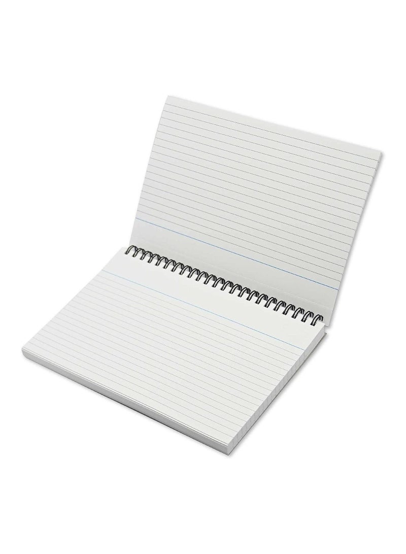 FIS FIS Ruled Record Card 180 Gsm 8X5 Inch Double Loop Spiral 50 Sheets White -FSIC85-180SPWH  - Image 3