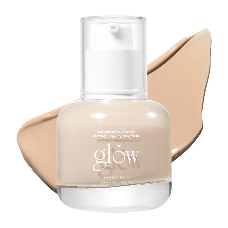 glow breathable blemish balm #one | medium-coverage bb cream & tinted moisturizer | skincare-like finish with green tea leaf water infusion | healthy radiant non-comedogenic | 1 fl oz - Image 1