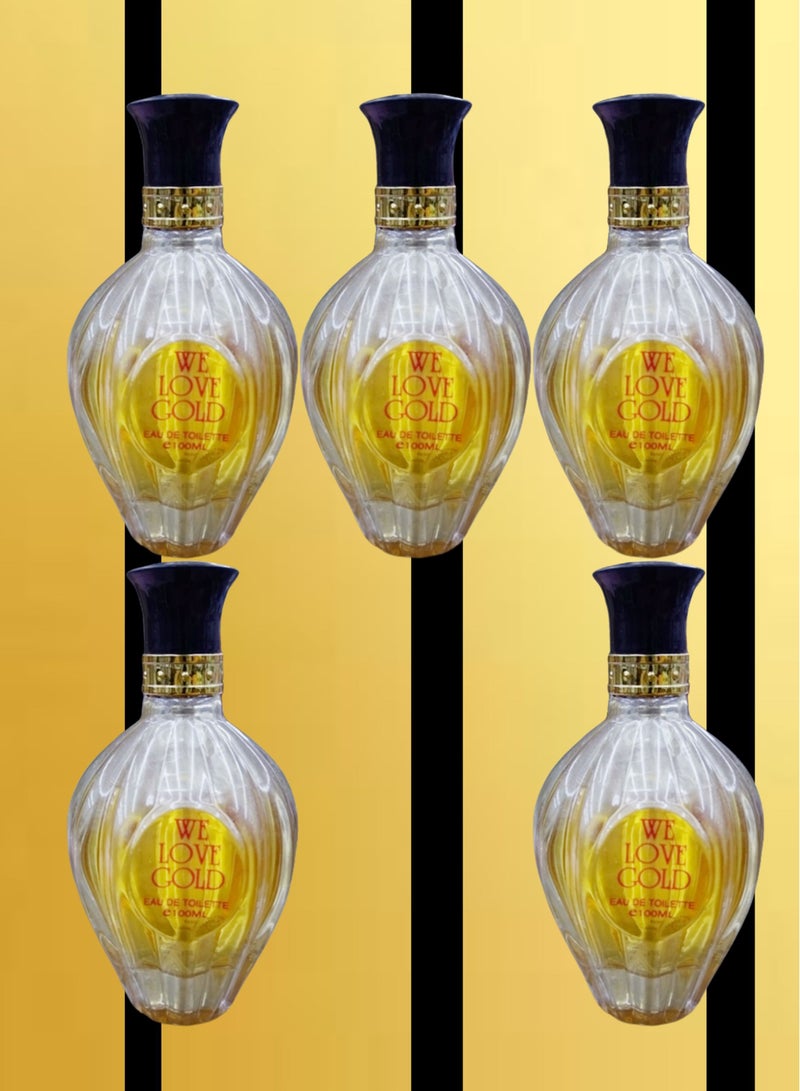 كوزمو ديزاينز‎ 5 قطع عطر وي لف جولد 100 مل EDT - Image 1