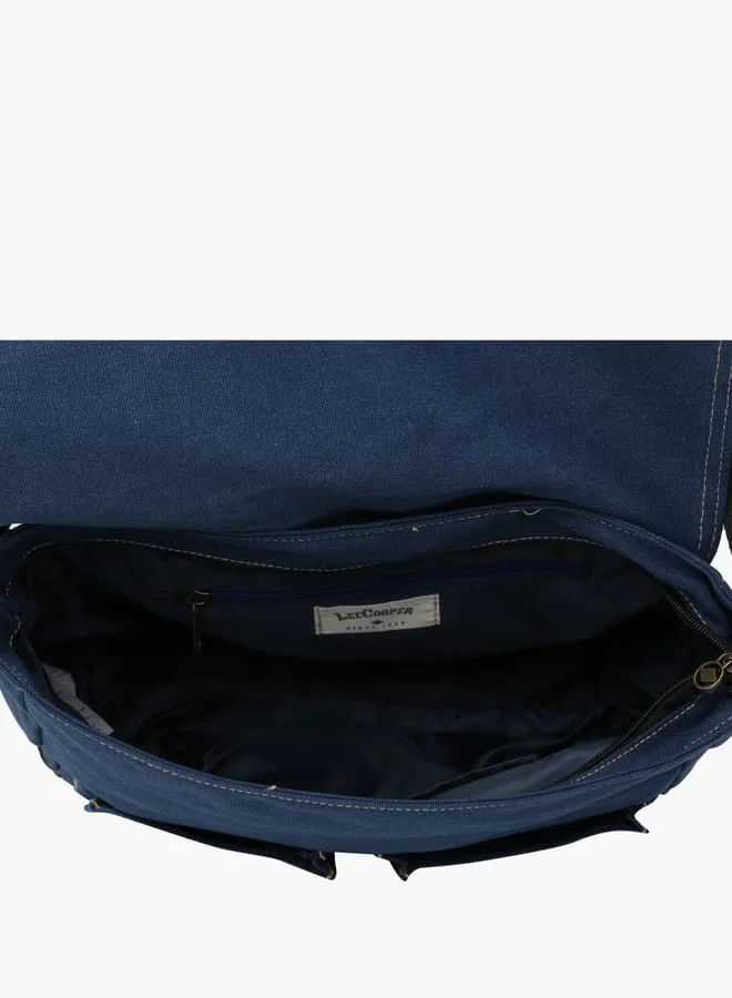 Lee Cooper Men Messenger Bag with Magnetic Snap Closures