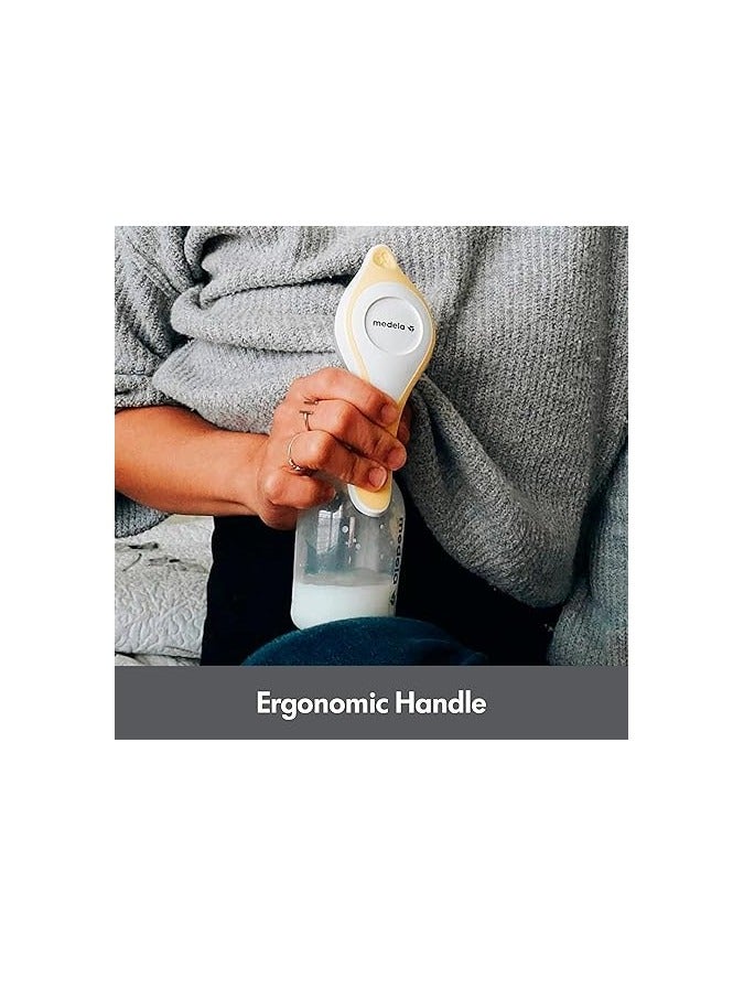 شافطة حليب الأم اليدوية مع شافطة حليب الأم اليدوية مع دروع مرنة هارموني بيد واحدة لمزيد من الراحة وشفط المزيد من الحليب - Image 3