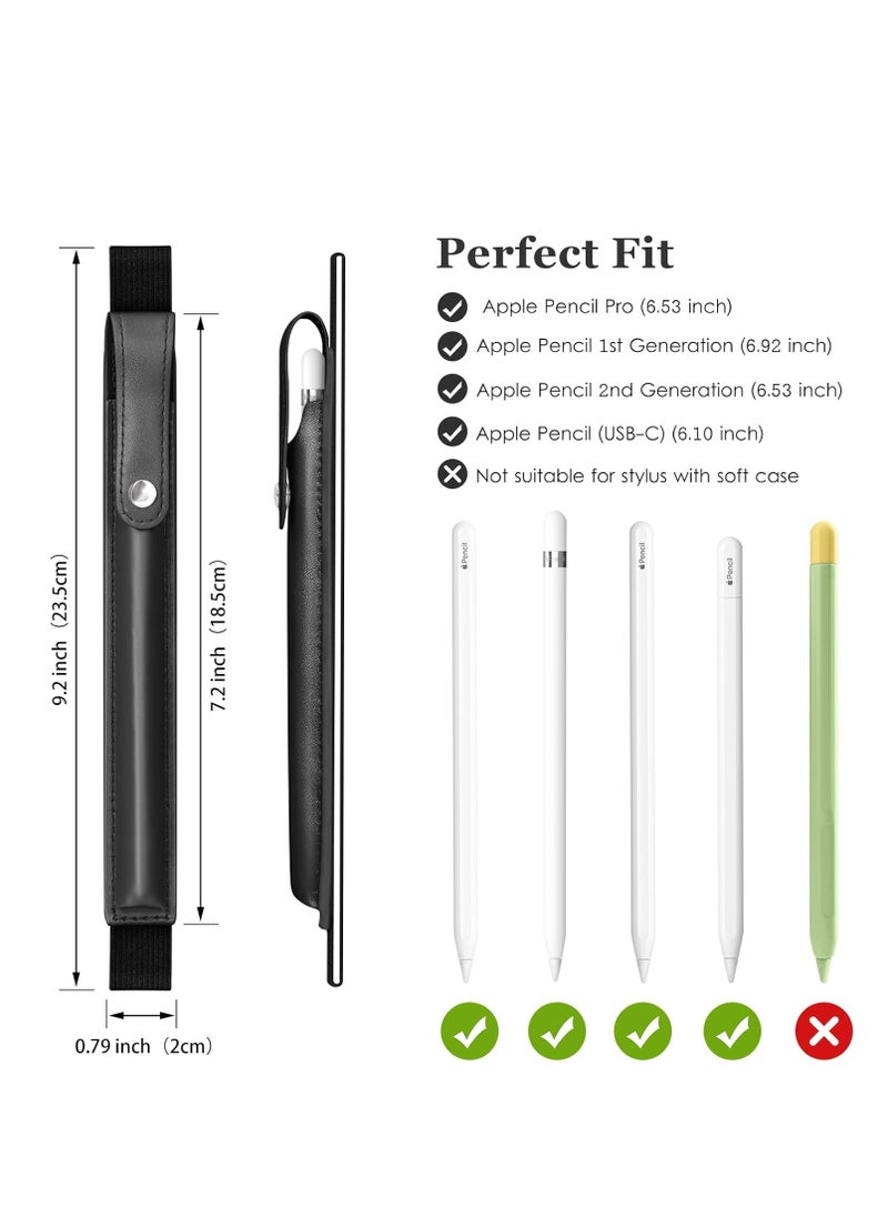 Oasisgalore Apple Pencil Case for Pro, 1st, 2nd Gen, USB-C, PU Leather iPad Pencil Sleeve Pouch.  - Image 2