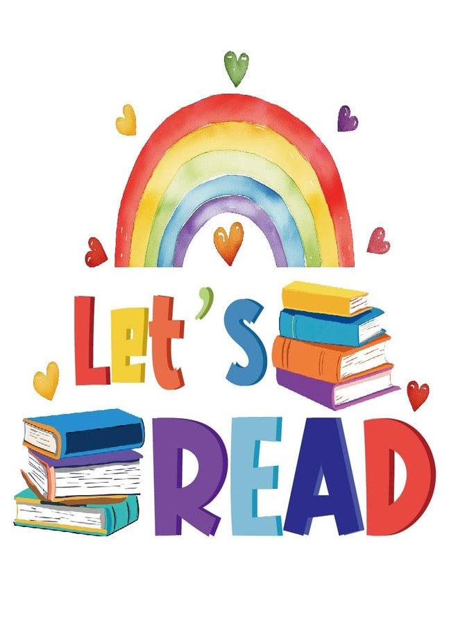 ملصقات حائط SUPERDANT Let's Read، ملصقات حائط لزاوية القراءة، كتاب، ملصق فني بألوان قوس قزح، ديكور ورق حائط للفصول الدراسية، ديكورات مكتبة الأطفال في الفصول الدراسية - Image 3