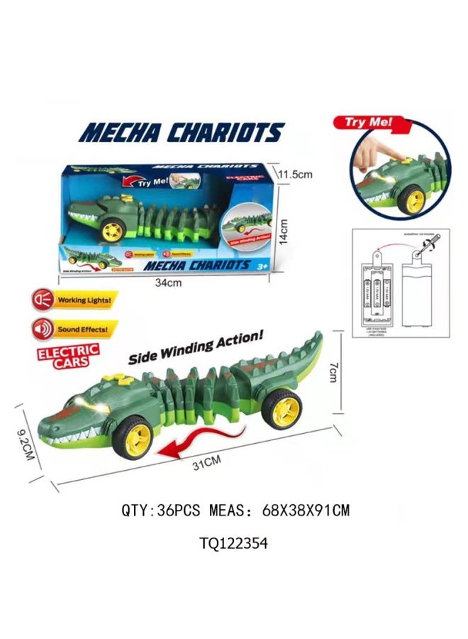 Special For Products Programming Twist Shark Crocodile Fish Bone Scorpion Bone Electric Chariot Children's Toys Wholesale-Color:Shark Bone Chariot TQ187678  - Image 4
