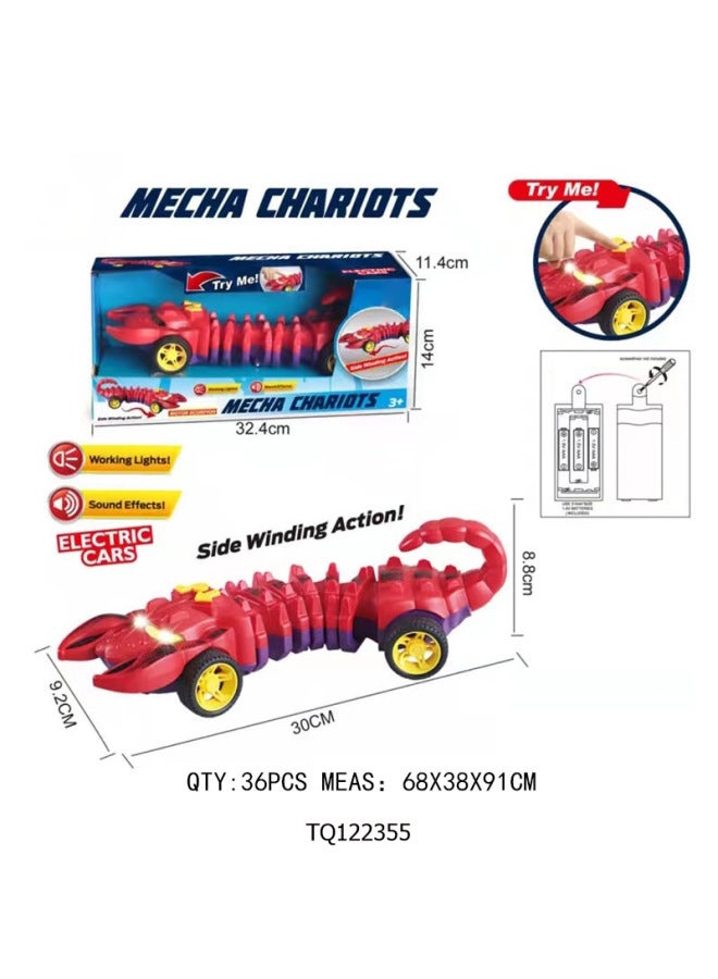 Special For Products Programming Twist Shark Crocodile Fish Bone Scorpion Bone Electric Chariot Children's Toys Wholesale-Color:Shark Bone Chariot TQ187678  - Image 2