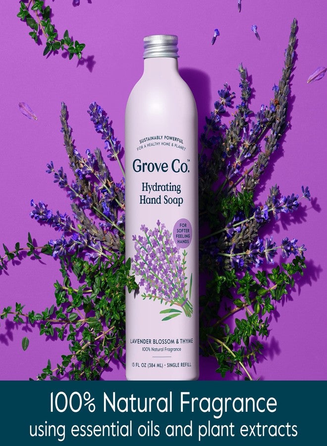 Grove Co. عبوة إعادة تعبئة صابون اليدين الجل من غروف كو، برائحة زهر اللافندر والزعتر، 3 × 13 أونصة سائلة - Image 4