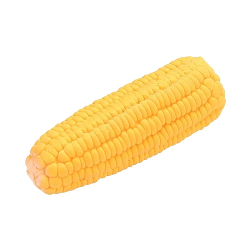 Jinshining Yellow Dog Puppy Latex CornShaped Squeaky BiteResistant Interactive Chew Toy for Aggressive Chewers SmallMediumLarge Dogs - Image 2