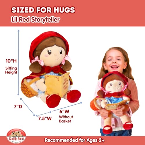 Cuddle Barn Lil Red Storyteller Storytelling Doll Plays Red Riding Hood Fairy Tale with Music Moves and Sways to Story Soft Plush Toy with Velvet Hood Cape Great Gift for Girls 10 inches - Image 5