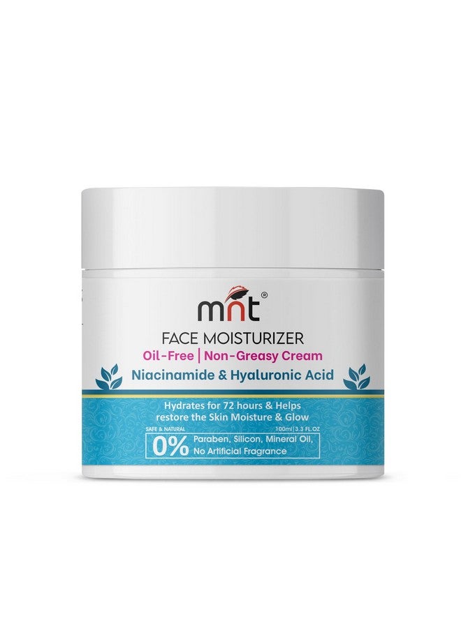 Niacinamide & Hyaluronic Acid Face Moisturizer Cream For Plumping And Hydrating Skin | Anti-Aging Face Moisturizer For Dry Skin | Non-Greasy & Oil Free Cream | 100 G