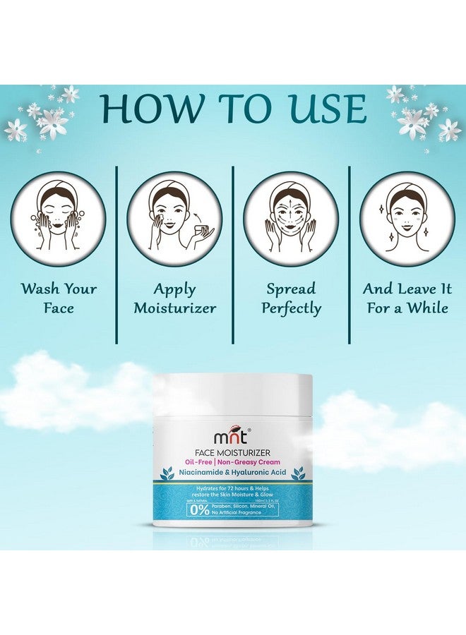 Niacinamide & Hyaluronic Acid Face Moisturizer Cream For Plumping And Hydrating Skin | Anti-Aging Face Moisturizer For Dry Skin | Non-Greasy & Oil Free Cream | 100 G
