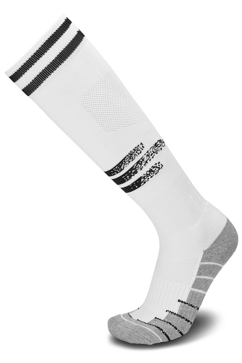 جناح السماء جوارب كرة قدم، جوارب رياضية طويلة حتى الركبة، جوارب رياضية ضاغطة للساق، جوارب رياضية سميكة للتدفئة - أبيض - زوج واحد - Image 1