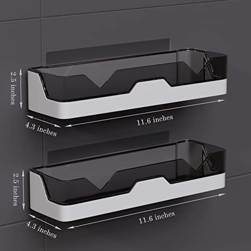 UIFER 2-Pack Shower Caddy, Adhesive Shower Shelves with Soap Holder and 2 Razor hooks, No Drilling Shower Racks, Used for Bathroom and Kitchen - Image 4