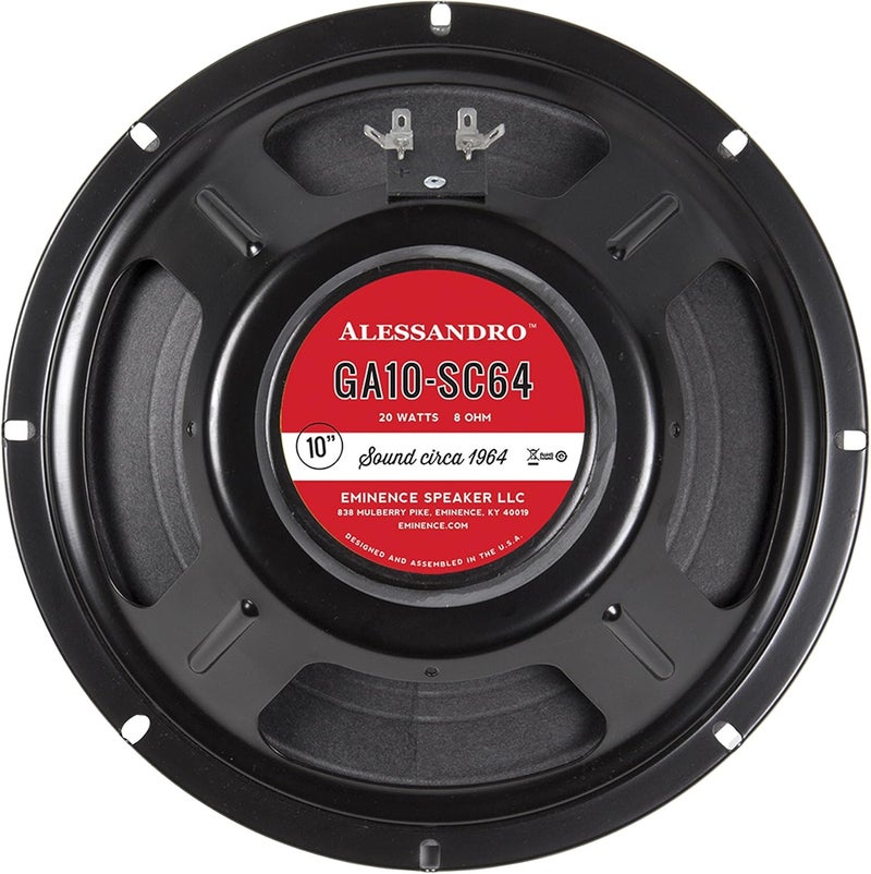 Eminence Signature Series GA10-SC64 10" George Alessandro Guitar Speaker - 20 Watts, 8 Ohms - Image 1