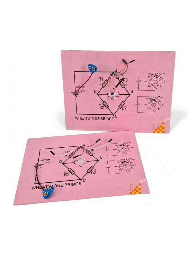 StepsToDo Handmade Wheatstone Bridge Project on Cardboard with Complete Circuit - Ready to Use for Science Assignments, Exhibitions, and Teaching Aid - Image 1