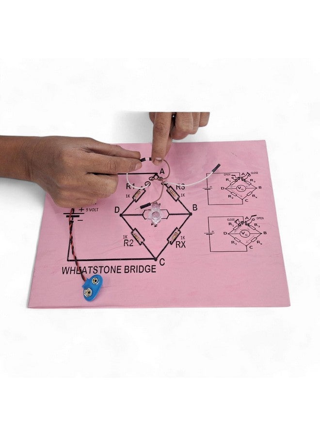 StepsToDo Handmade Wheatstone Bridge Project on Cardboard with Complete Circuit - Ready to Use for Science Assignments, Exhibitions, and Teaching Aid - Image 4