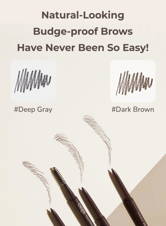 OBgE Easy Pencil Brow (Dark Brown, 0.003oz) - Ultra Fine Eyebrow Pencil with Brush for Precise and Effortless Brow Shaping. Long Lasting Natural Color. - Image 5