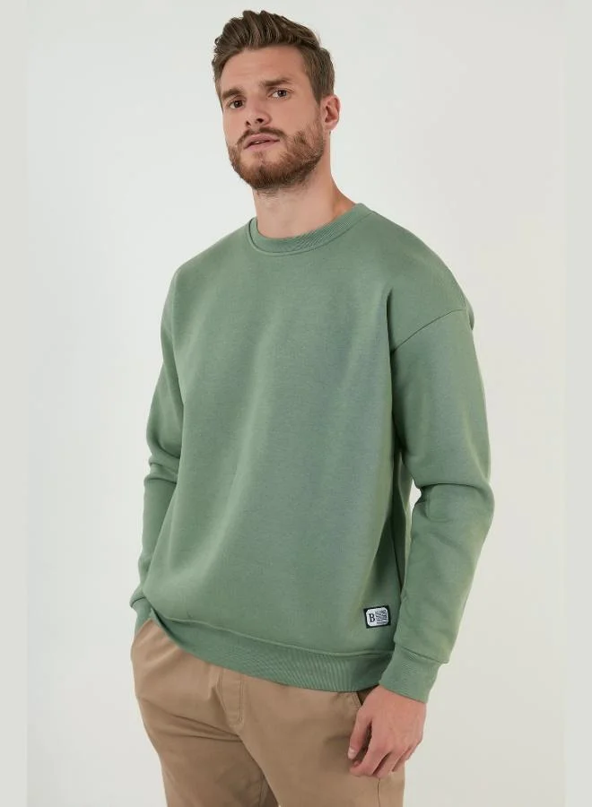 Buratti  Buratti Regular Fit Crew Neck Cotton Fleece Lined Soft Brushed Sweatshirt Men's SWEAT 5905255 for Men | Best Price UAE