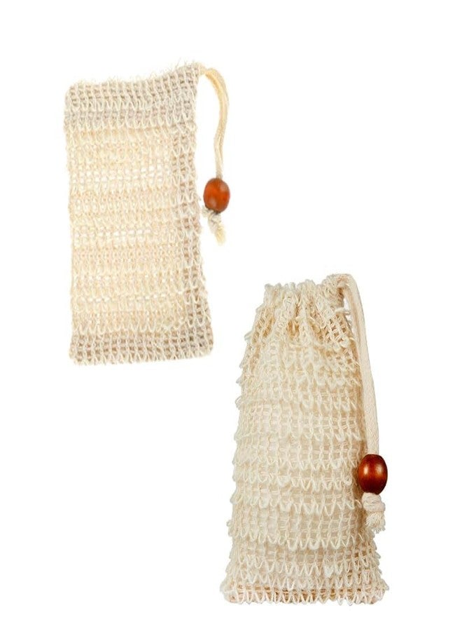 dangjuacua 9 Pack Cotton Linen Soap Pouch (5.51"x3.54" - Natural Sisal Exfoliating Soap Saver Bags with Drawstring, Plastic-Free Mesh Nets for Bath & Shower, Foaming & Drying - Image 5
