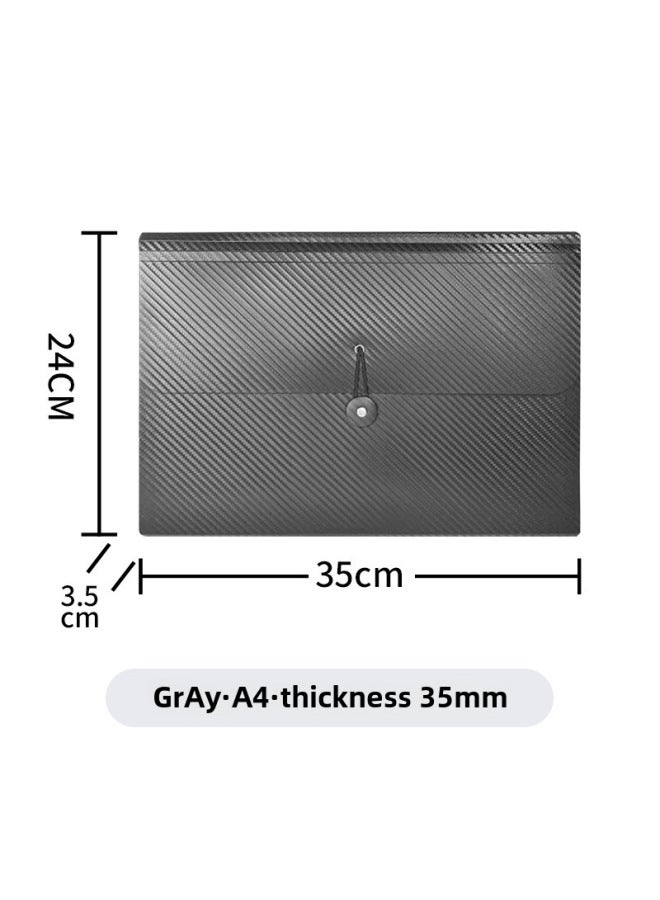 Sanqi A4 Organ Bag 7-block Conference Information Bag Document Bag Briefcase 13-block Multi-function Storage Folder - Image 1