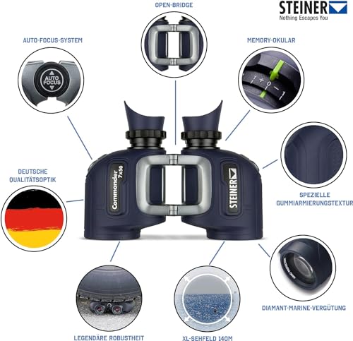 Steiner Optics Commander 7x50 Marine Binoculars – Professional Waterproof Boating Optics with Sports-Auto-Focus - German Quality Heritage Warranty - Image 3