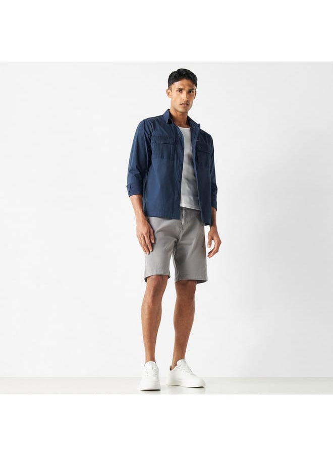 Ecko Unltd. - Ecko Unltd Solid Utility Shirt with Pockets and Long Sleeves - Image 1