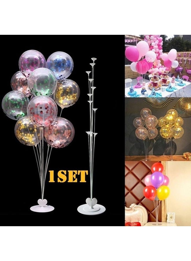 7 In 1 Plastic Balloon Accessories Base Table Aupport Stand Cup Stick Holder New - Image 1