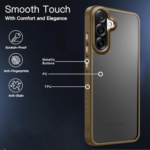KARWAN®️ Shockproof Back Case Cover for Samsung Galaxy A36 | Camera Protection Bump |Shockproof Back Case Cover for Samsung Galaxy A36 - Brown - Image 4