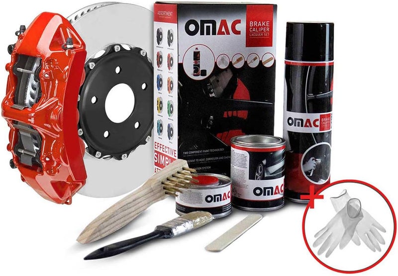 OMAC High Temperature Brake Caliper Paint System Kit - Texas Red (Glossy) - Image 1