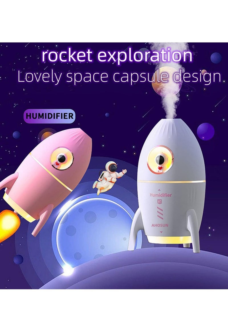 Arabest Cute Mini Humidifier Aero Rocket Humidifier 350ML USB Personal Desktop Small Humidifier White - Image 3