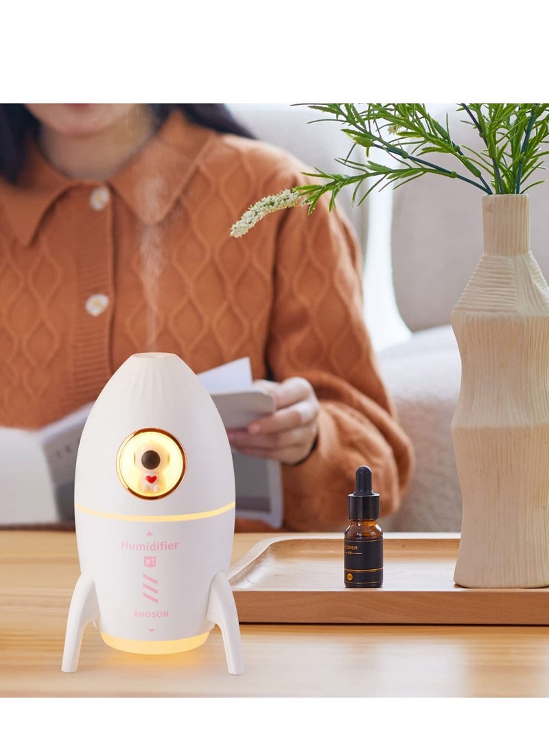 Arabest Cute Mini Humidifier Aero Rocket Humidifier 350ML USB Personal Desktop Small Humidifier White - Image 5