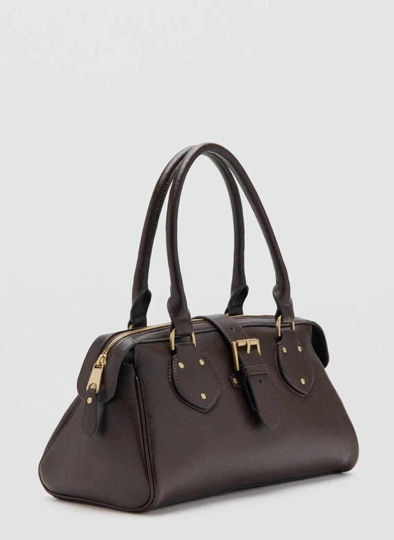 Mango Shoulder Bag With Buckle