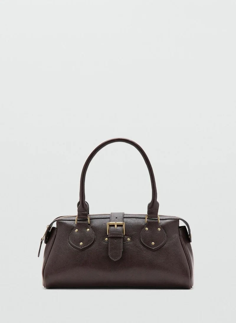 Mango Shoulder Bag With Buckle