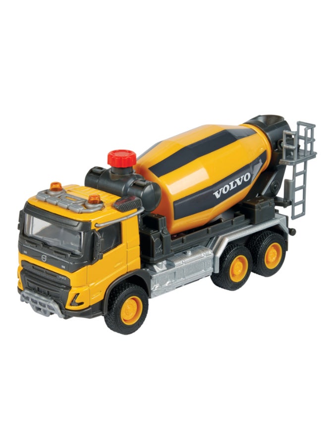 Majorette Volvo FMX Truck Cement Mixer, 19 cm Officially Licensed Volvo Construction Vehicle, Grand Series Diecast Toy with Metal Cab, Freewheel and Functional Mixer Features, Ages 3+ - Image 2