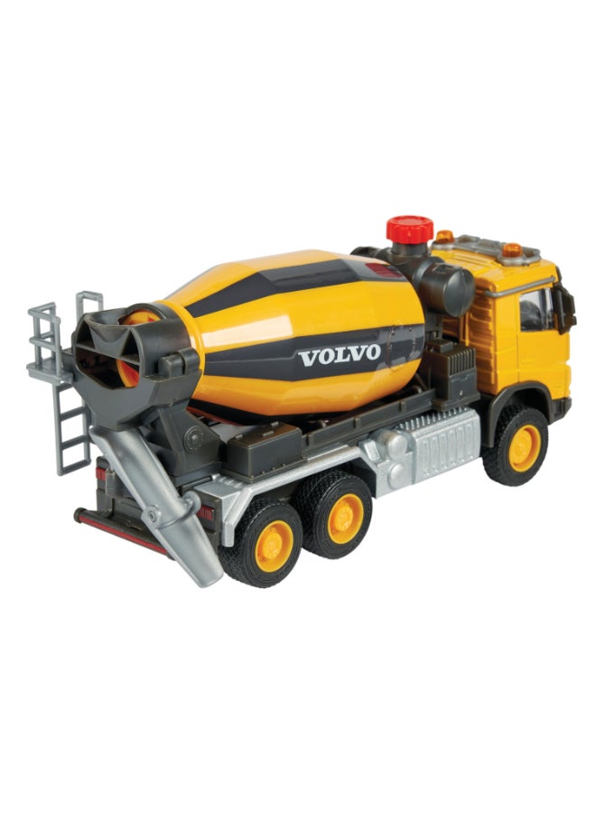 Majorette Volvo FMX Truck Cement Mixer, 19 cm Officially Licensed Volvo Construction Vehicle, Grand Series Diecast Toy with Metal Cab, Freewheel and Functional Mixer Features, Ages 3+ - Image 3