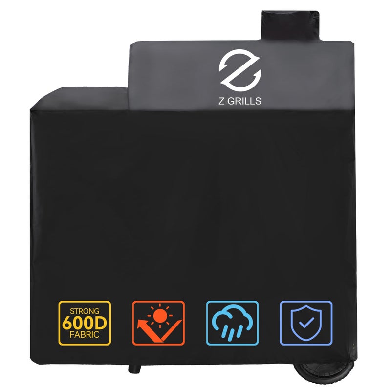 Z GRILLS Pellet Grill Cover 40 Inch | Official Genuine | Upgraded 600D Polyester Fabric, Heavy Duty, Waterproof, Weather Resistant Full Length Grill Cover for 550A and 550A2E Pellet Smoker - Image 1