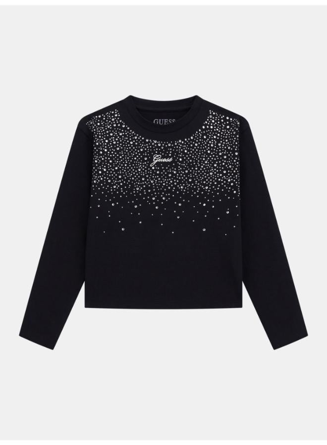 GUESS Kids Printed Crew neck T-Shirt - Image 1