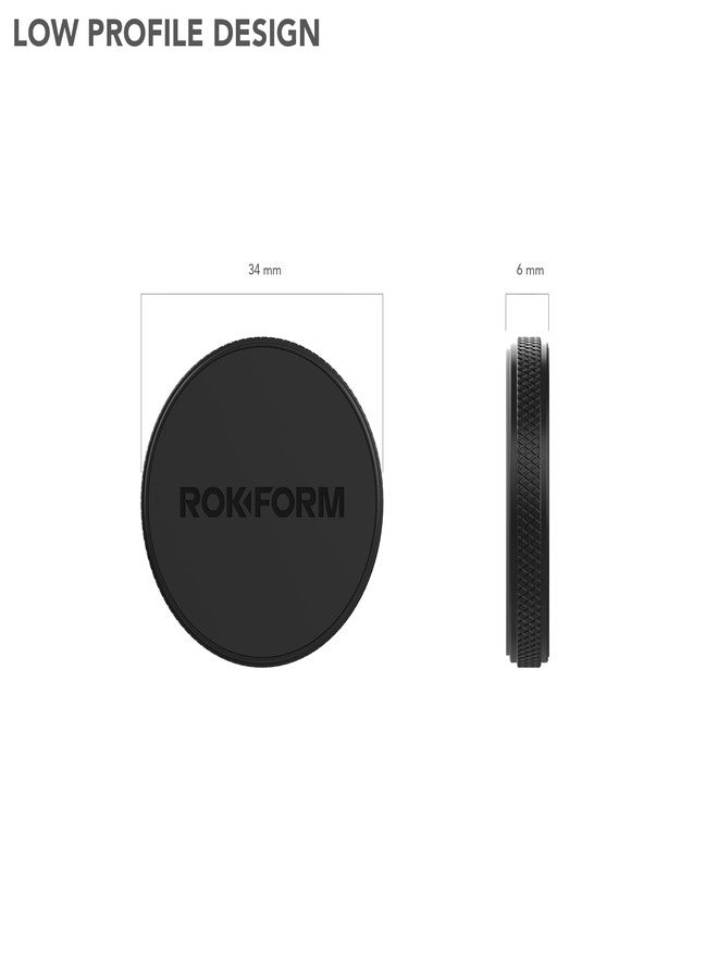 Rokform - Low Pro Magnetic Phone Mount, 1-Inch Phone Magnet for Car, 3M VHB Adhesive Holder Mounts to Almost Any Flat Surface, Compatible with All Cases (Black) - Image 4