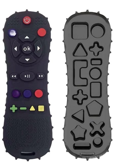 Remote teether for Baby, Soft Chew Toys with TV Remote Control Shape, Early Educational Sensory Toy for Babies Teething Relief