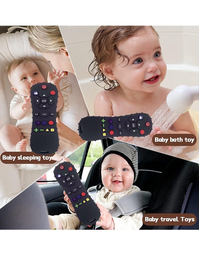 جونيس عضاضة عن بعد للطفل ، ألعاب مضغ ناعمة مع شكل جهاز تحكم عن بعد للتلفزيون ، لعبة حسية تعليمية مبكرة للأطفال تخفيف التسنين - Image 4