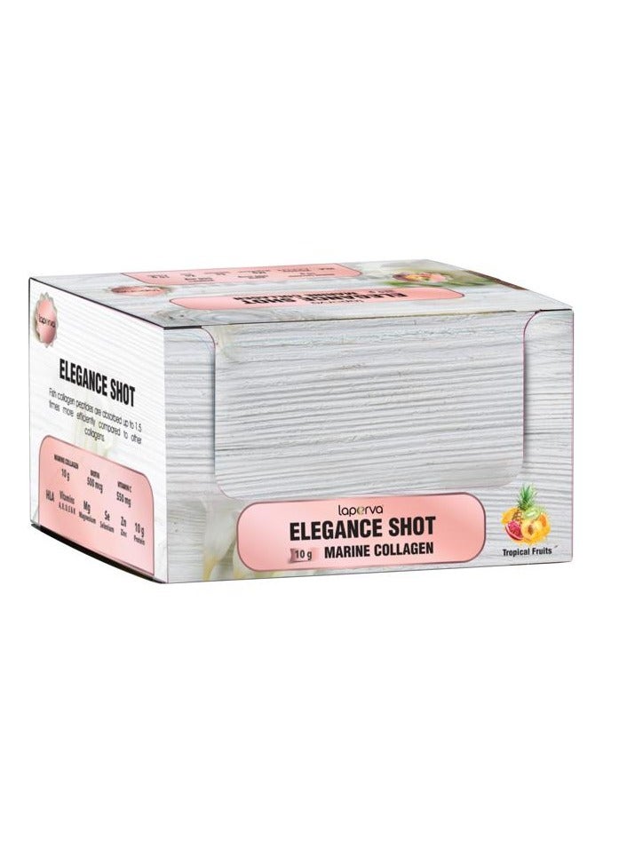 Laperva Elegance Shot Marine Collagen Box of 12 x 60 ml Shots Tropical Fruits - Image 1
