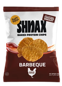 Shnax Baked Protein Chicken Chips Barbeque Flavour 45g (13g of Protein)  - Image 1