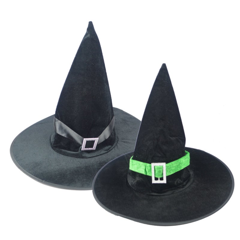 Halloween Hat Adult Prom Party Hat Decoration Witch Hat Witch Hat Pointed Hat Ribbon Black Pointed Hat - Image 2