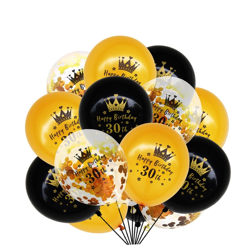15pcs English Letter Confetti Balloons for Birthday Party Decorations Easy Inflate - Image 2
