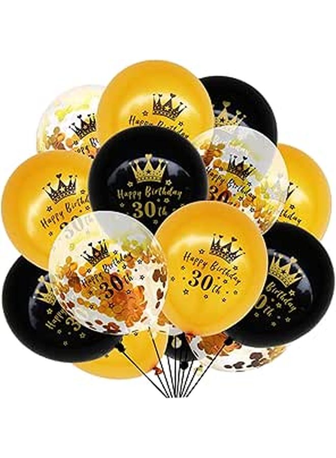 15pcs English Letter Confetti Balloons for Birthday Party Decorations Easy Inflate - Image 1