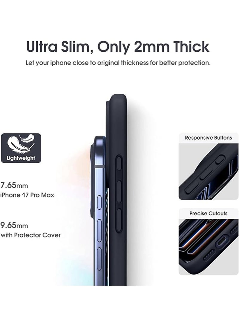 WRISTWISE Case Cover for iPhone 17 Pro Max - [Camera All-Round Protection] [Soft Microfiber Lining Anti-Scratch] Shockproof Phone Case Cover, Black - Image 4